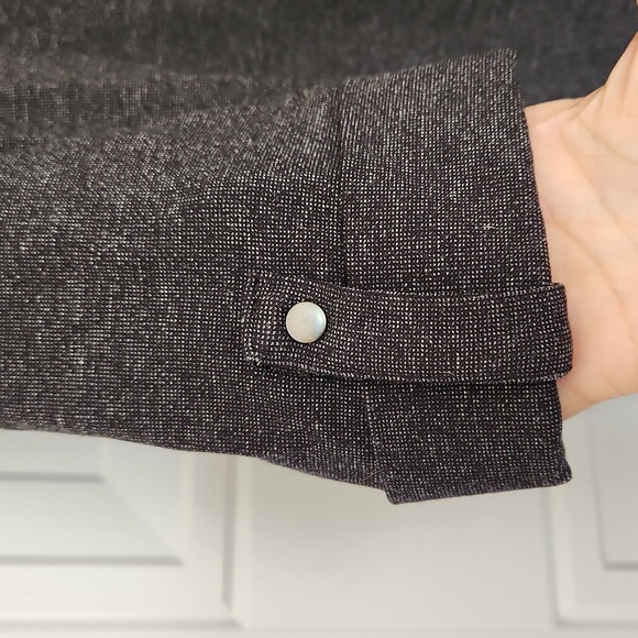 Knee Length Le Chateau Blazer in Heathered Black Sz M - Picture 5 of 7